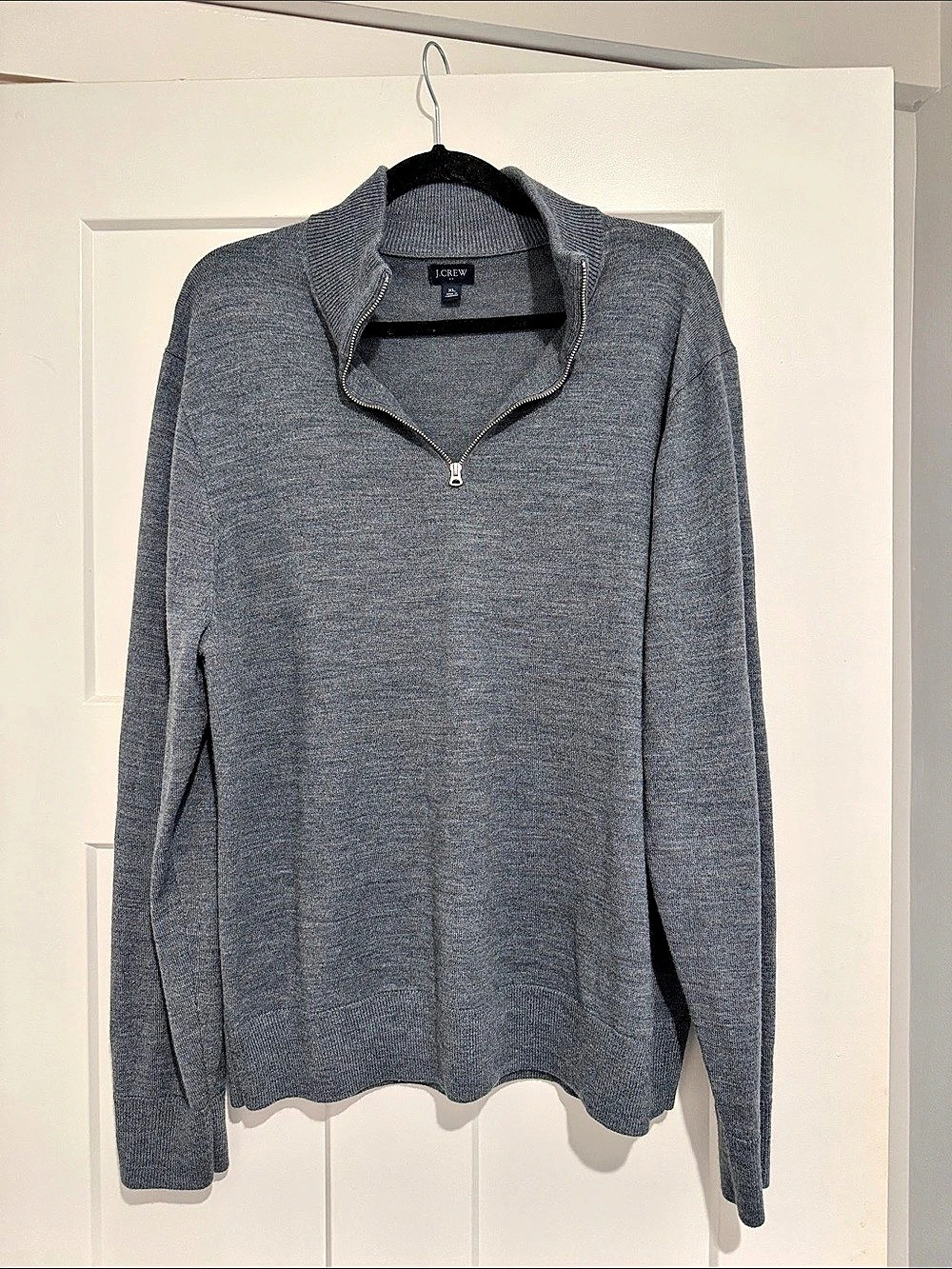 J.Crew Merino Wool Half-Zip Sweater Cowl Neck XL